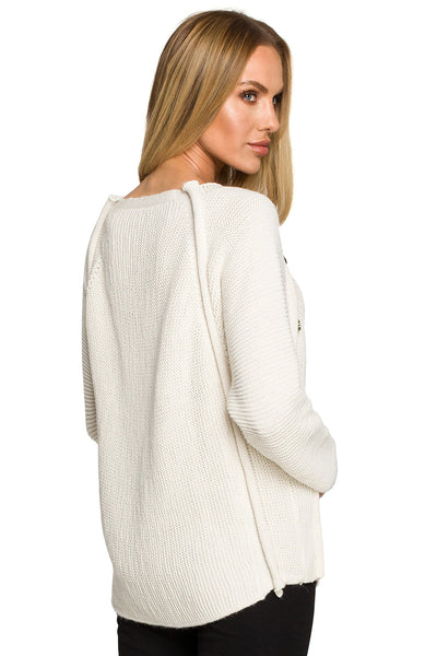 Jasbeer női pulóver, Fehér 4