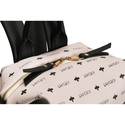 Lucky Bees | ASR-RD018 női hátizsák, Fehér/Fekete 5