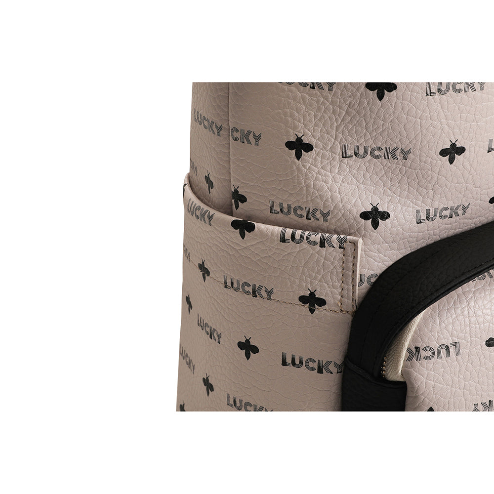 Lucky Bees | ASR-RD018 női hátizsák, Fehér/Fekete 6