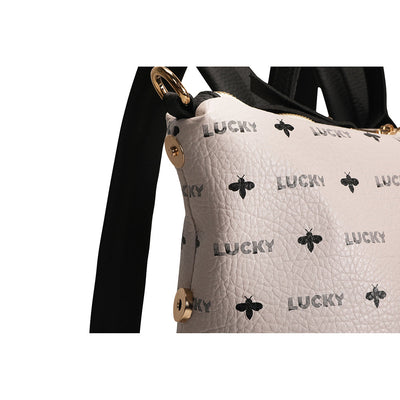 Lucky Bees | ASR-RD018 női hátizsák, Fehér/Fekete 7