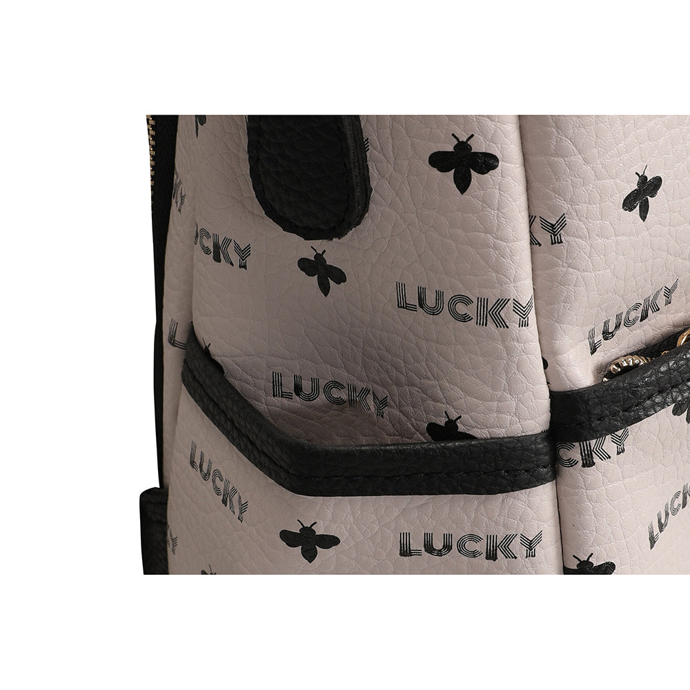 Lucky Bees | ASR-RD020 női hátizsák, Fehér/Fekete 4
