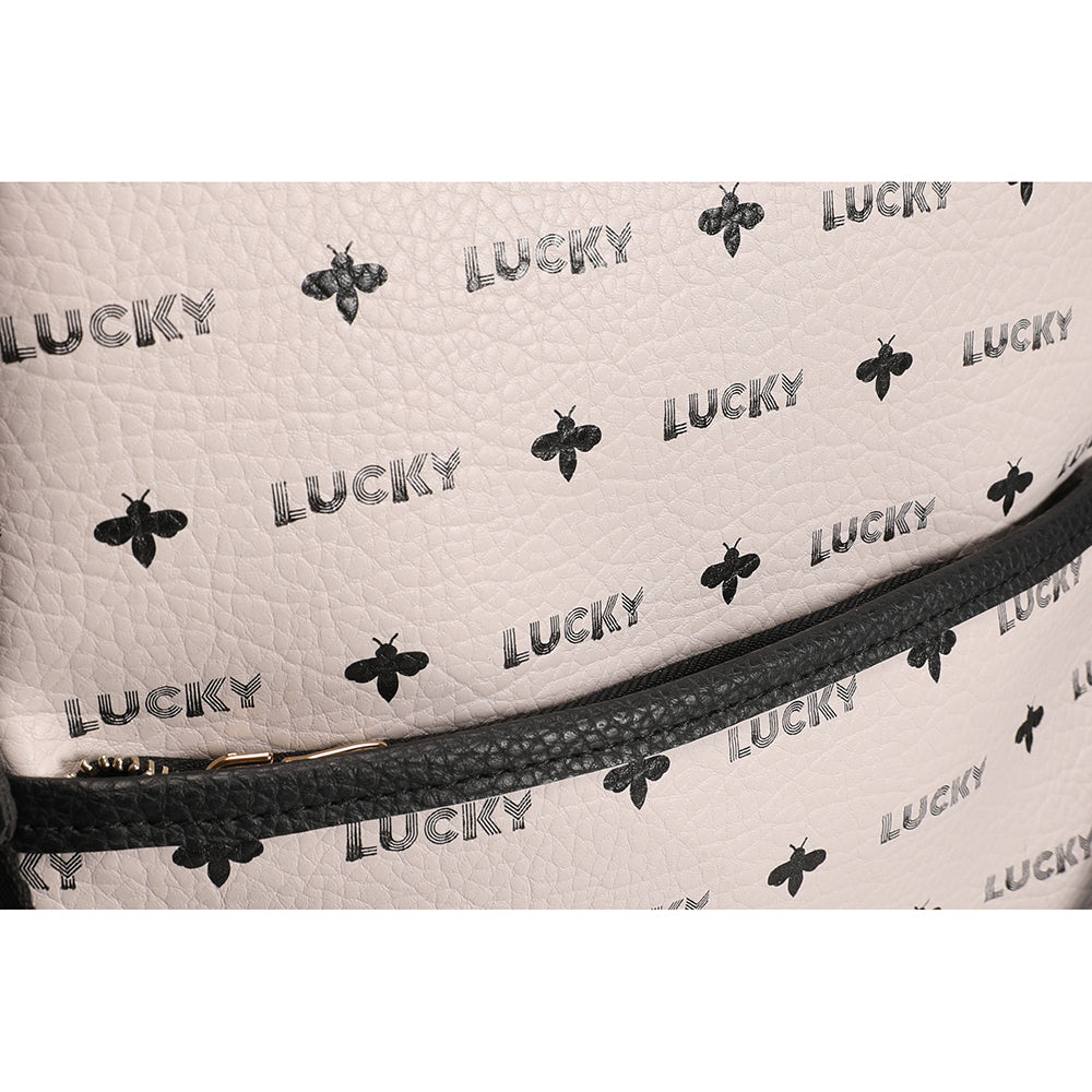Lucky Bees | ASR-RD020 női hátizsák, Fehér/Fekete 7