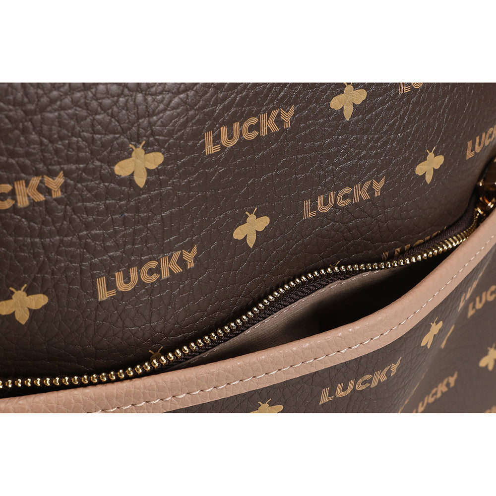 Lucky Bees | ASR-RD020 női hátizsák, Sötétbarna 5