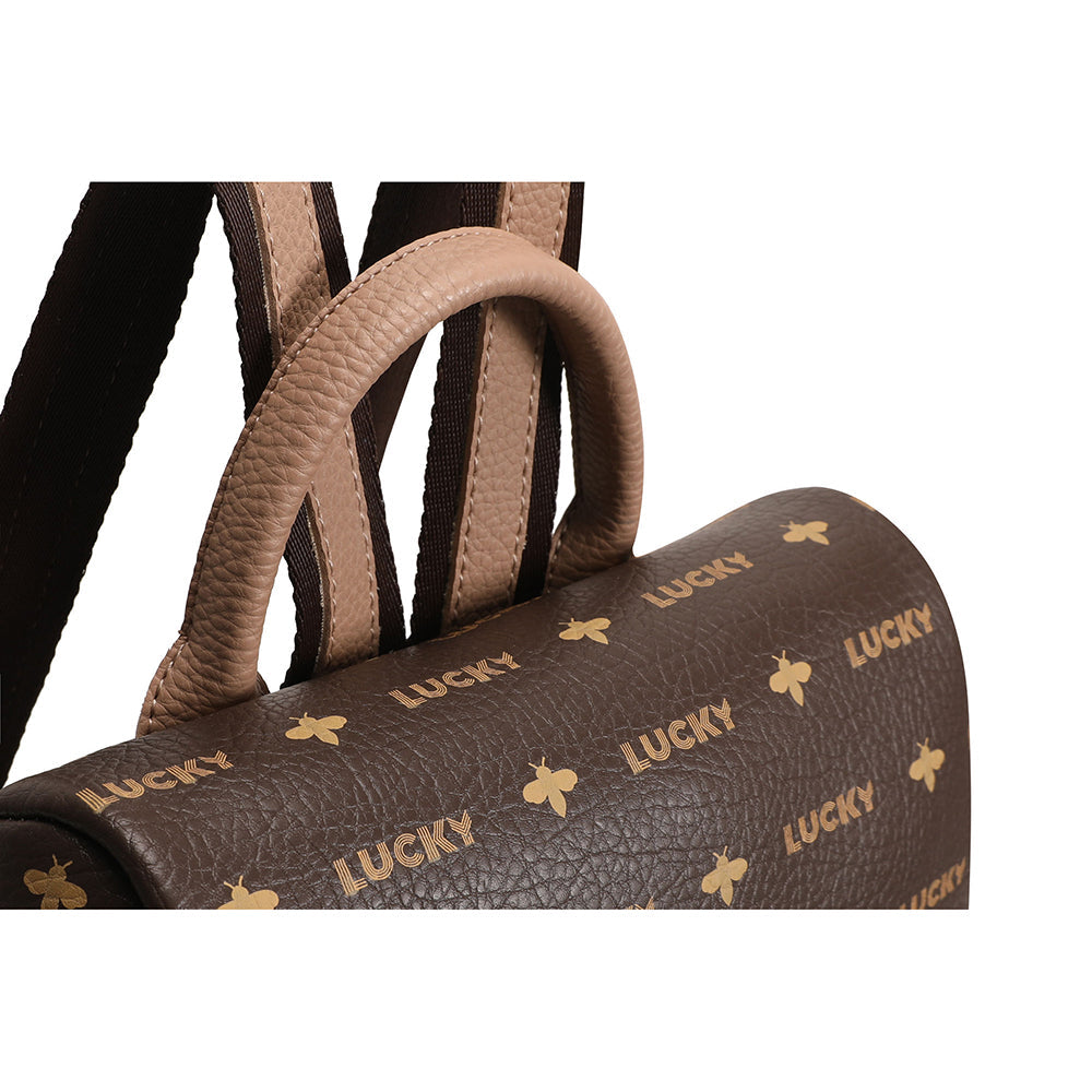 Lucky Bees | ASR-RD020 női hátizsák, Sötétbarna 7