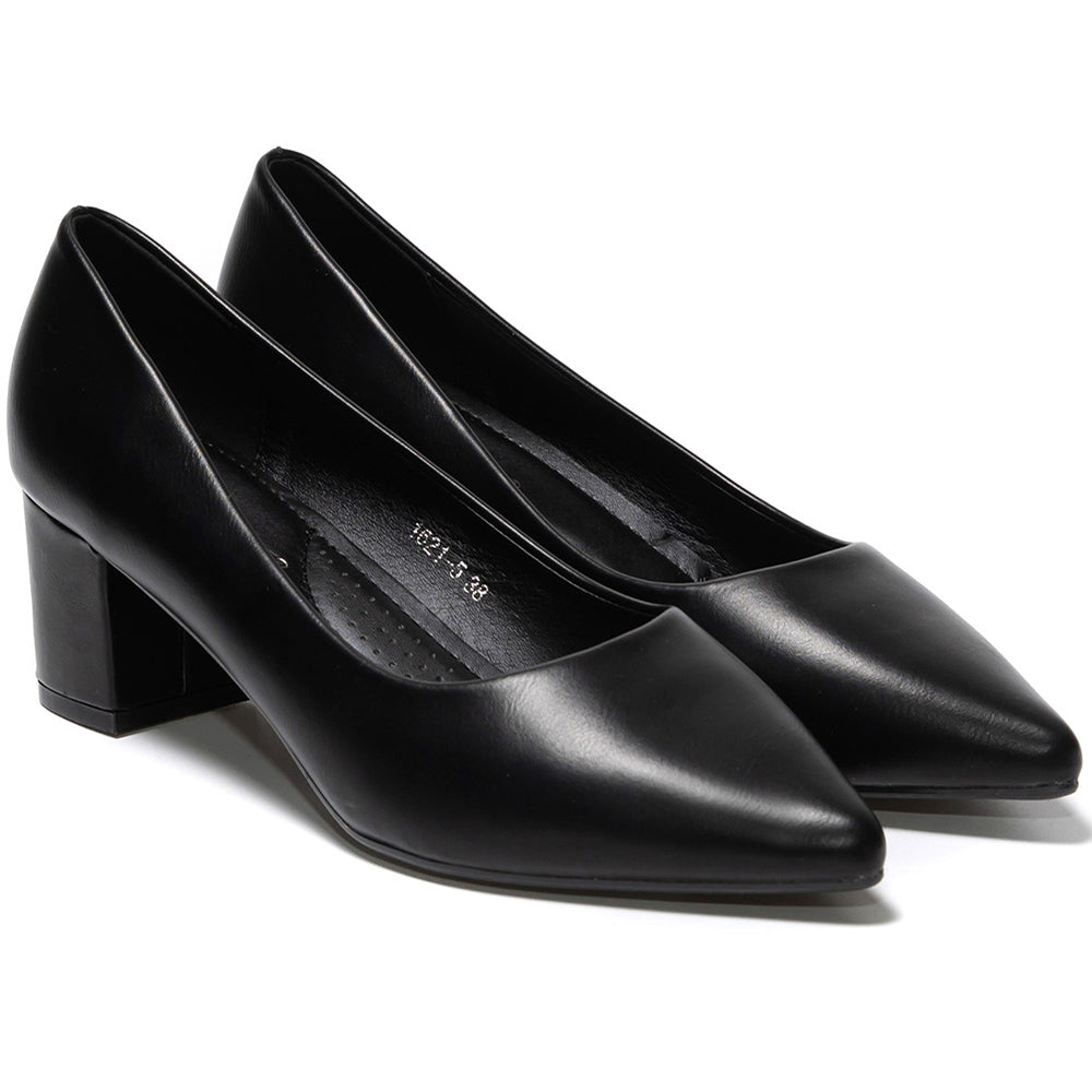 Antonietta magassarkú cipő, Fekete 2