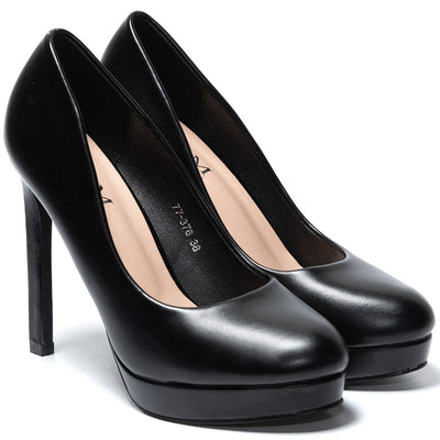 Brigitte magassarkú cipő, Fekete 2
