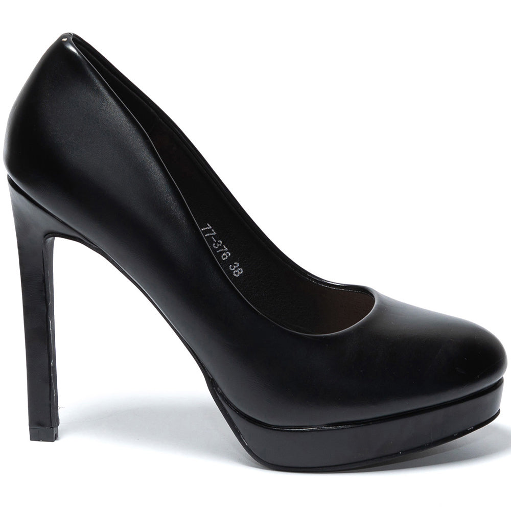 Brigitte magassarkú cipő, Fekete 3