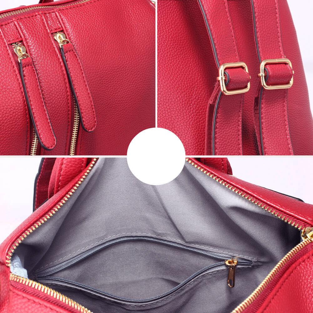 Camilla női hátizsák / táska, Burgundy színű 5