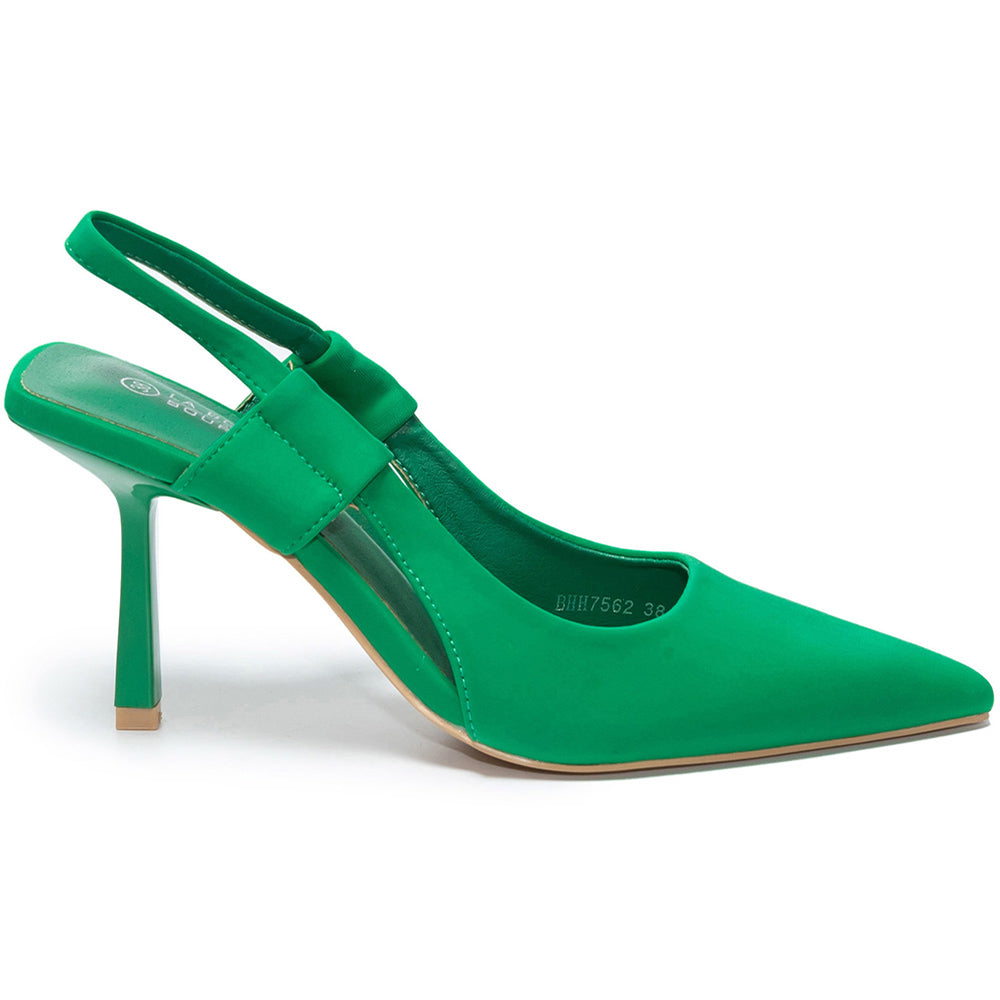 Chanelle magassarkú cipő, Zöld 3