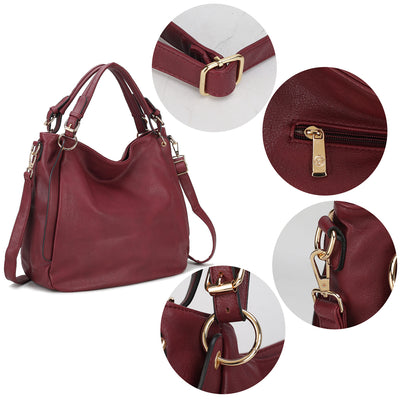 Davina női táska, Burgundy színű 4