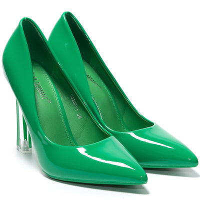 Dotty magassarkú cipő, Zöld 2
