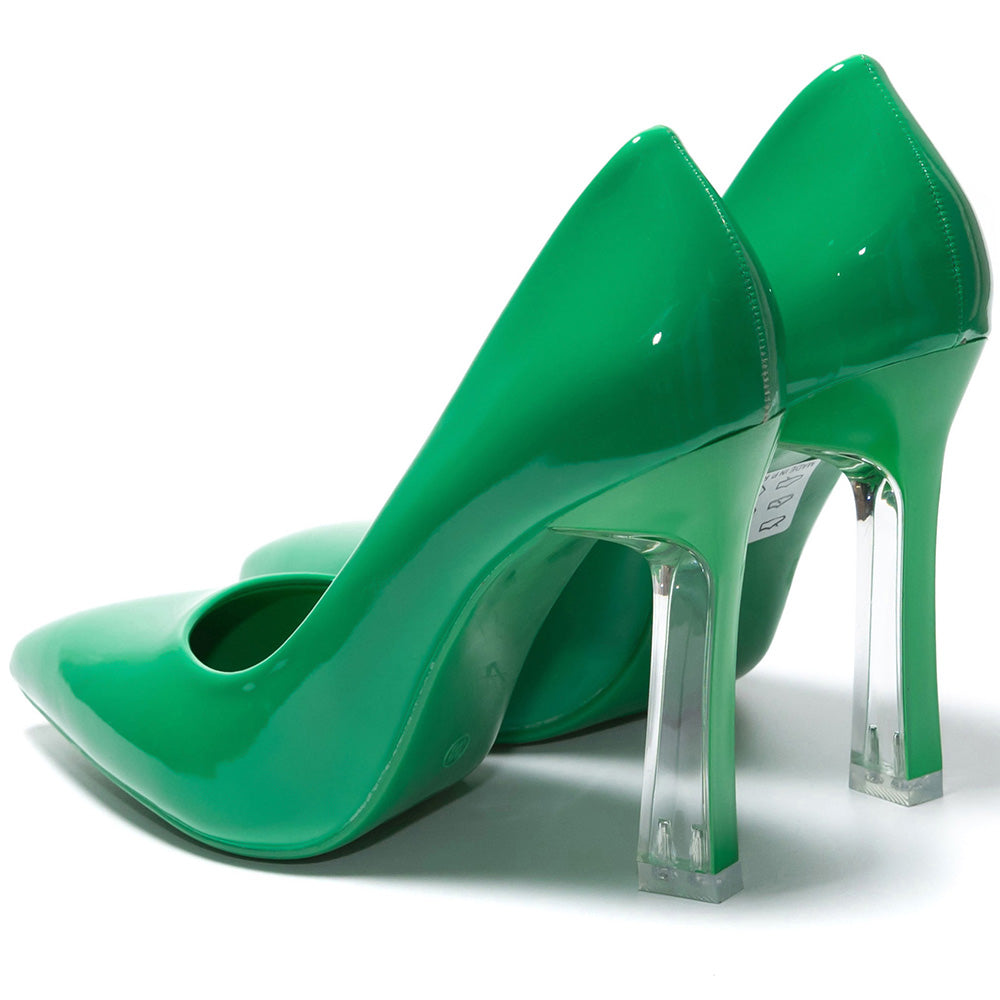 Dotty magassarkú cipő, Zöld 4