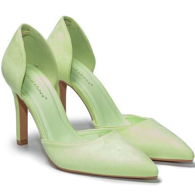 Emylin magassarkú cipő, Világos zöld 2