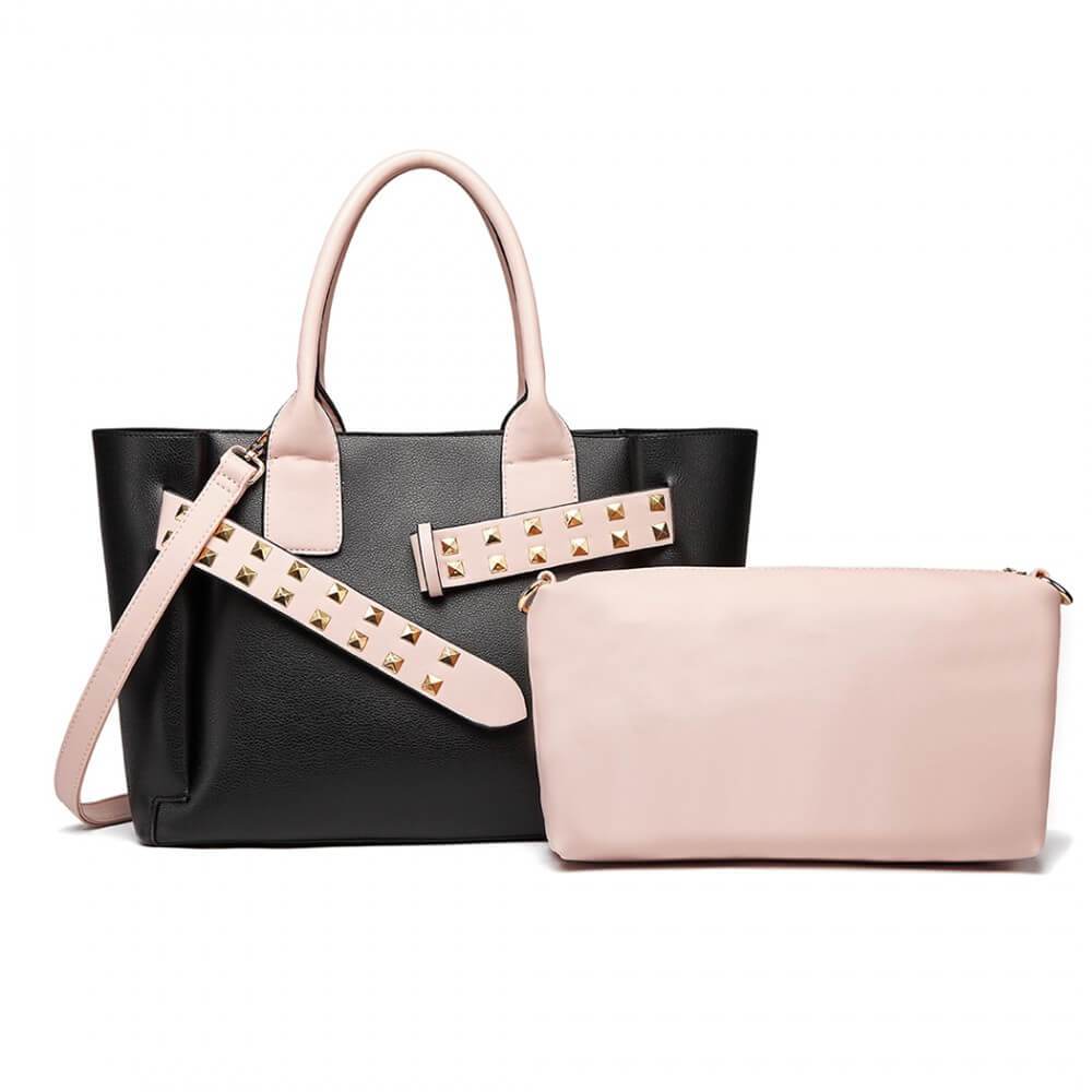 Ermosa női táska, Fekete/Rózsaszín 1
