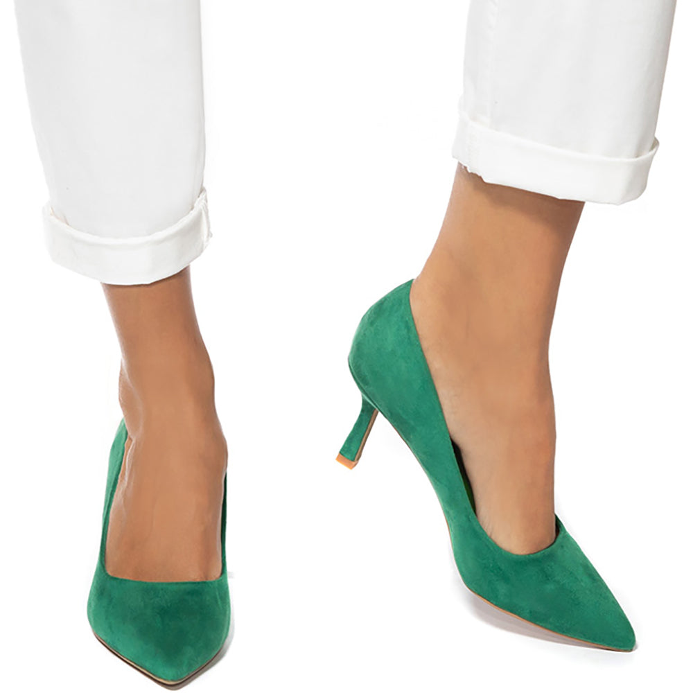Faenona magassarkú cipő, Zöld 1