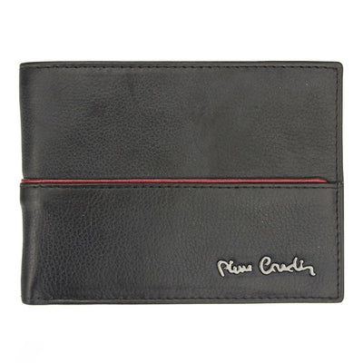 Pierre Cardin | GPB057 valódi bőr férfi pénztárca, Fekete/Piros 1