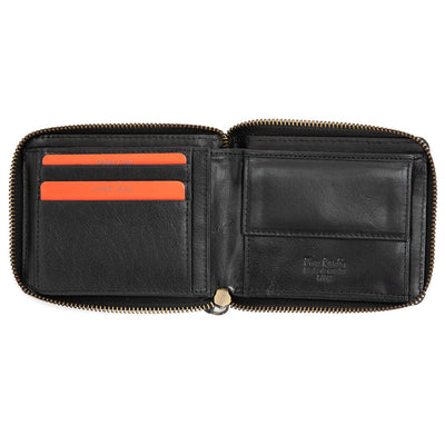Pierre Cardin | GPB060 valódi bőr férfi pénztárca, Fekete/Piros - RFID védelemmel 3