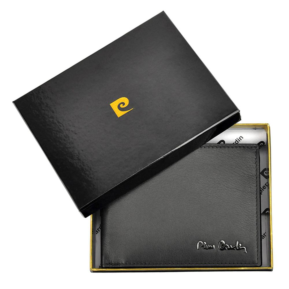 Pierre Cardin | GPB301 valódi bőr férfi pénztárca, Fekete - RFID védelemmel 2