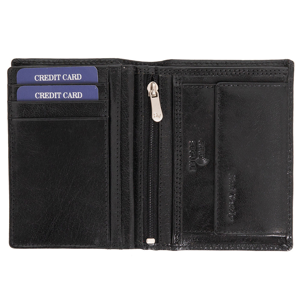 GPB686 valódi bőr férfi pénztárca, Fekete - RFID védelemmel 3