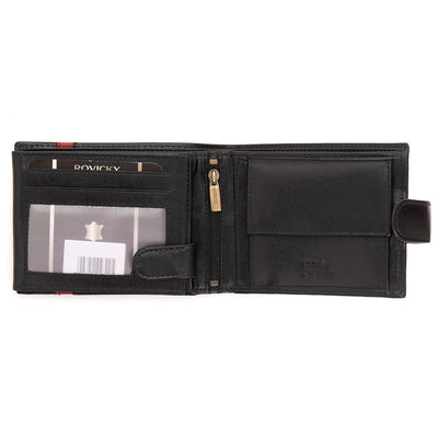 GPB707 valódi bőr férfi pénztárca, Fekete/Piros - RFID védelemmel 3