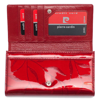 Pierre Cardin | GPD057 valódi bőr női pénztárca, Piros 3