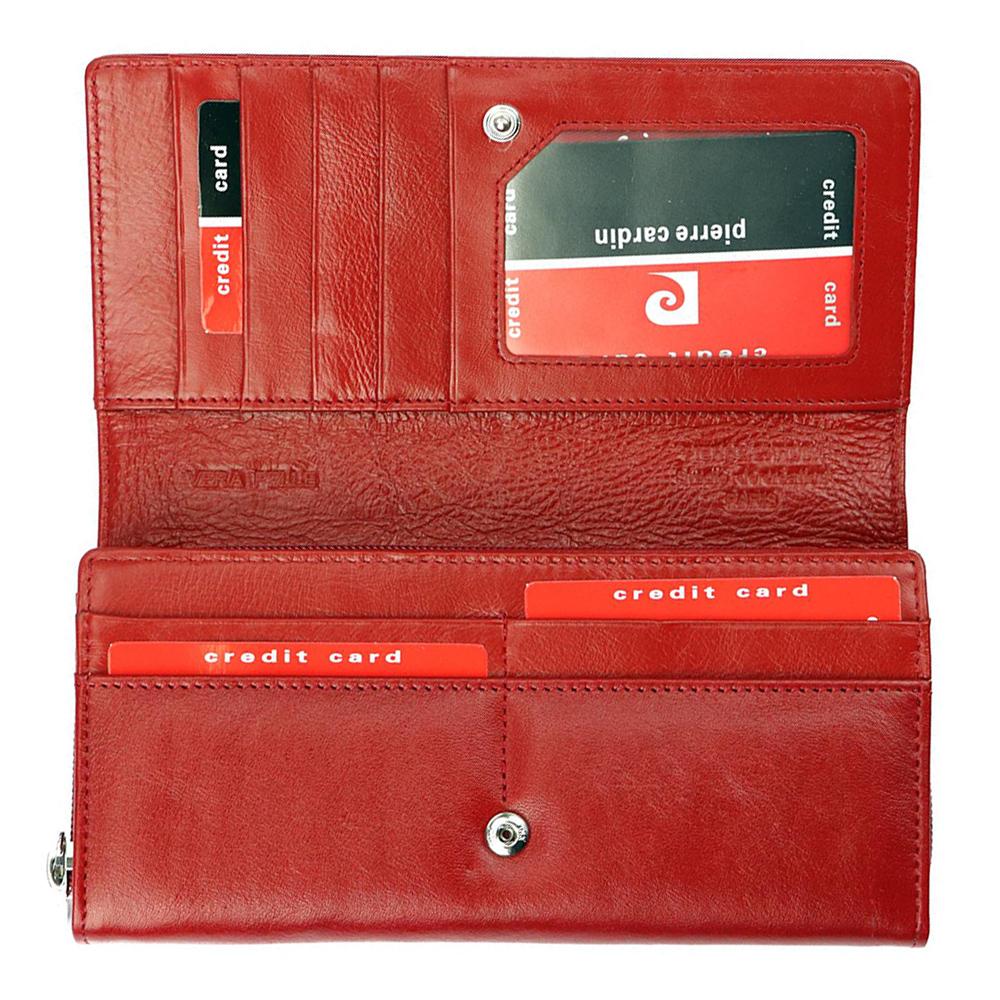 Pierre Cardin | GPD080 valódi bőr női pénztárca, Piros 4