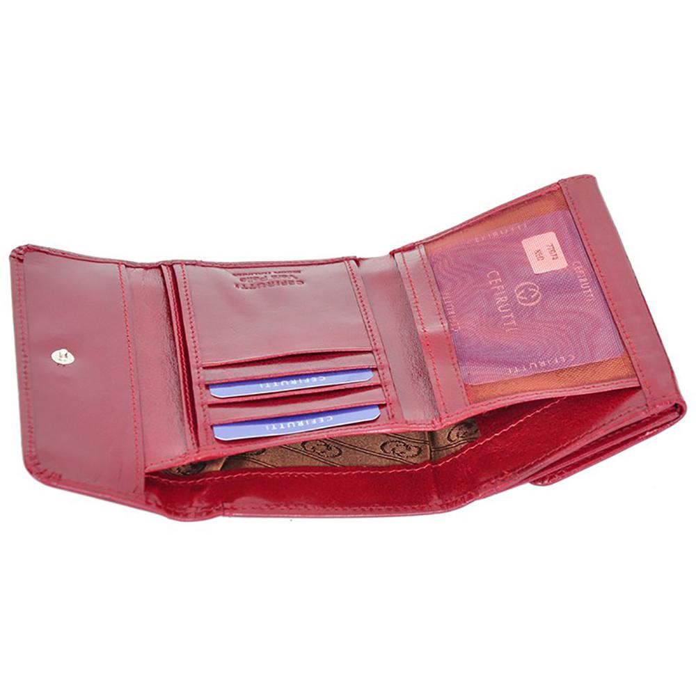 GPD250 valódi bőr női pénztárca, Piros 5