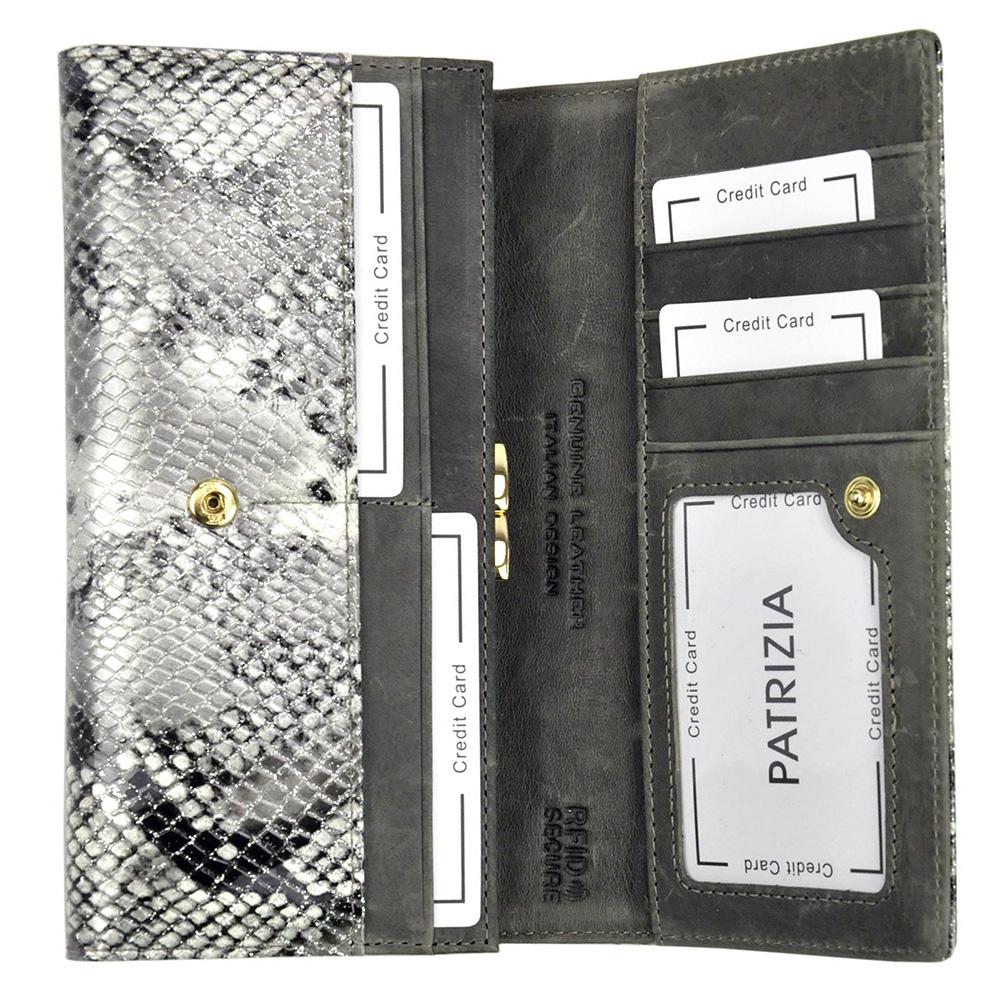 GPD330 valódi bőr női pénztárca, Szürke - RFID védelemmel 4