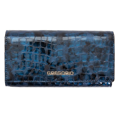 GPD406 valódi bőr női pénztárca, Kék 1