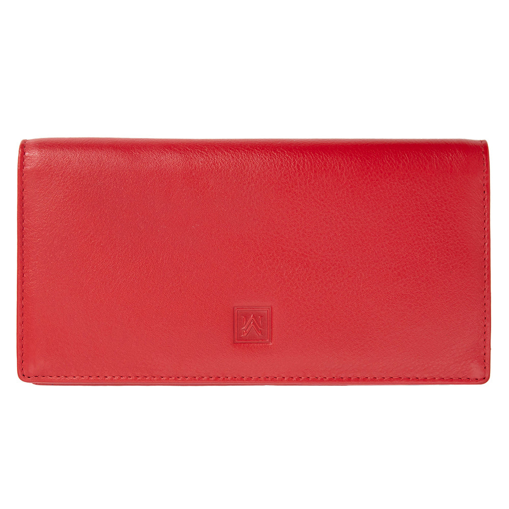 GPD435 valódi bőr női pénztárca, Piros - RFID védelemmel 1