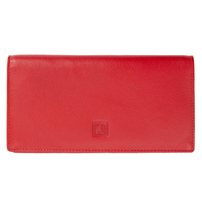 GPD435 valódi bőr női pénztárca, Piros - RFID védelemmel 1