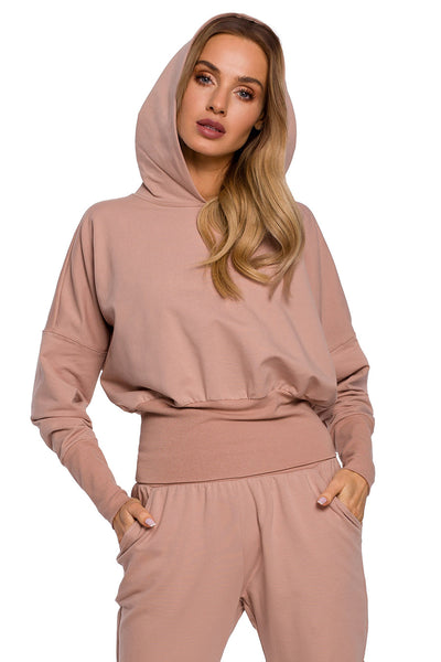 Emira női kapucnis pulóver, Rózsaszín 3