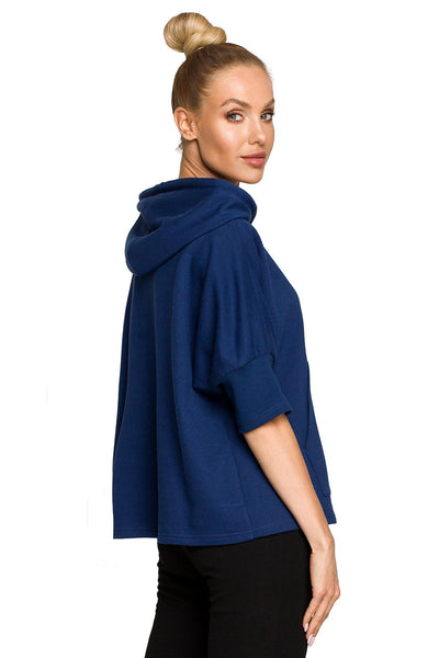 Julieta női kapucnis pulóver, Kék 5