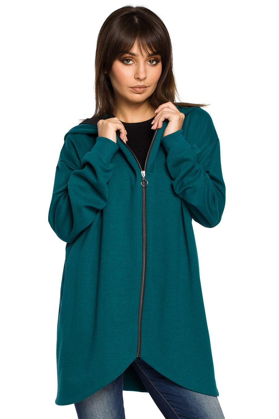 Valeraine női kapucnis pulóver, Zöld 3
