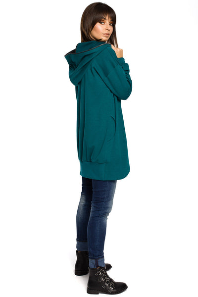 Valeraine női kapucnis pulóver, Zöld 2