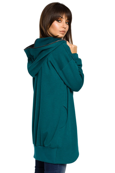 Valeraine női kapucnis pulóver, Zöld 4