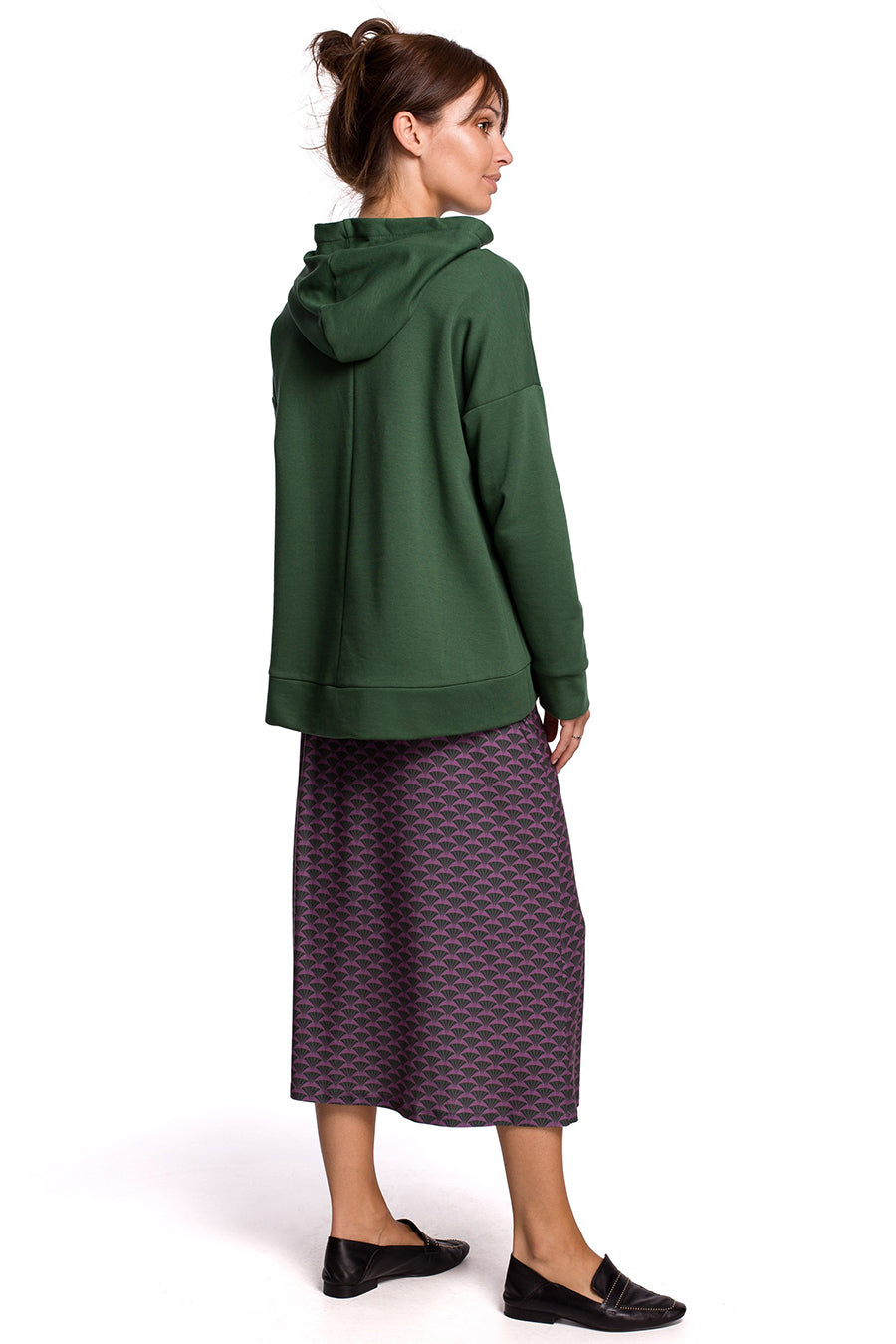 Zeynep női kapucnis pulóver, Zöld 3