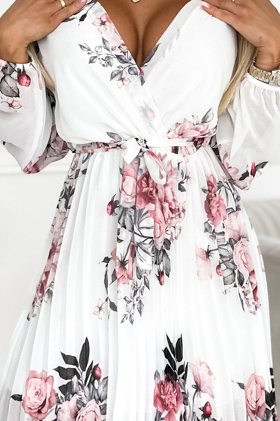 Jennifer női ruha, Fehér/Rózsaszín 7