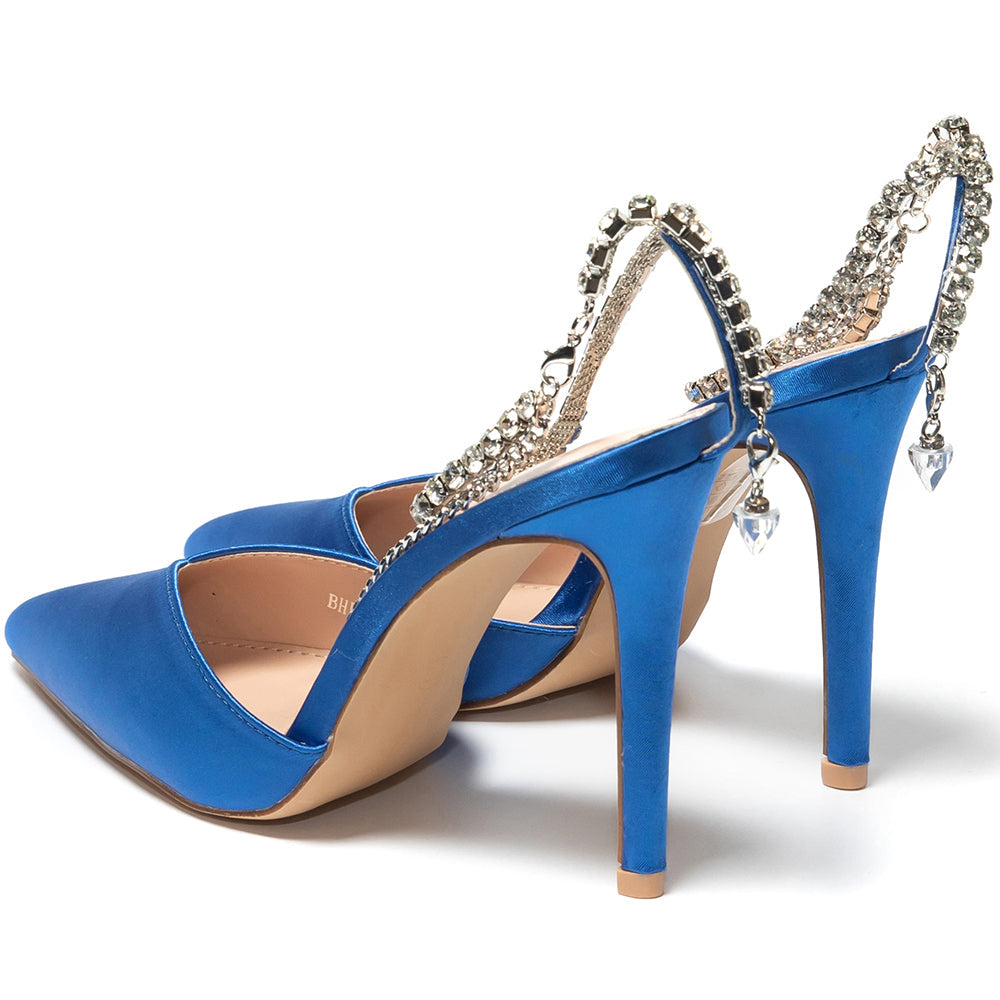 Kalapini magassarkú cipő, Kék 4