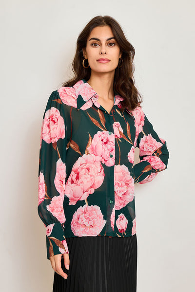 Kateryna női ing, Rózsaszín/Zöld 1