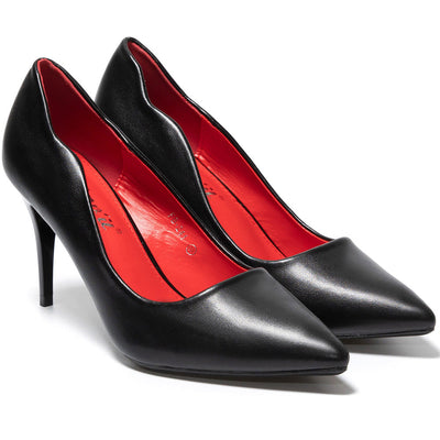 Mariella magassarkú cipő, Fekete 2