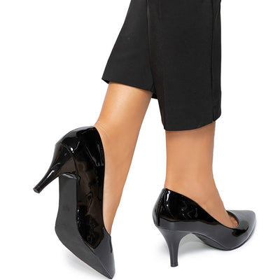 Marietta magassarkú cipő, Fekete 1