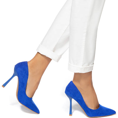Namane magassarkú cipő, Kék 1