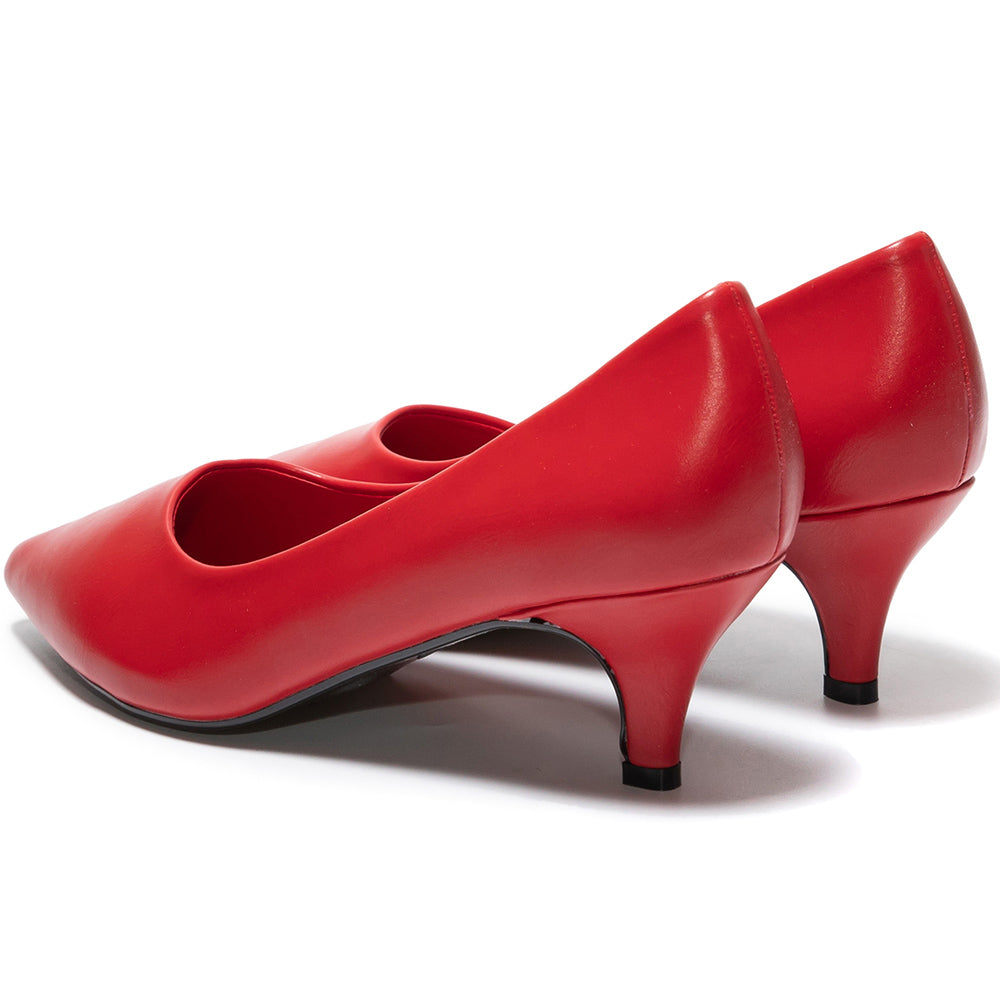 Macha magassarkú cipő, Piros 4
