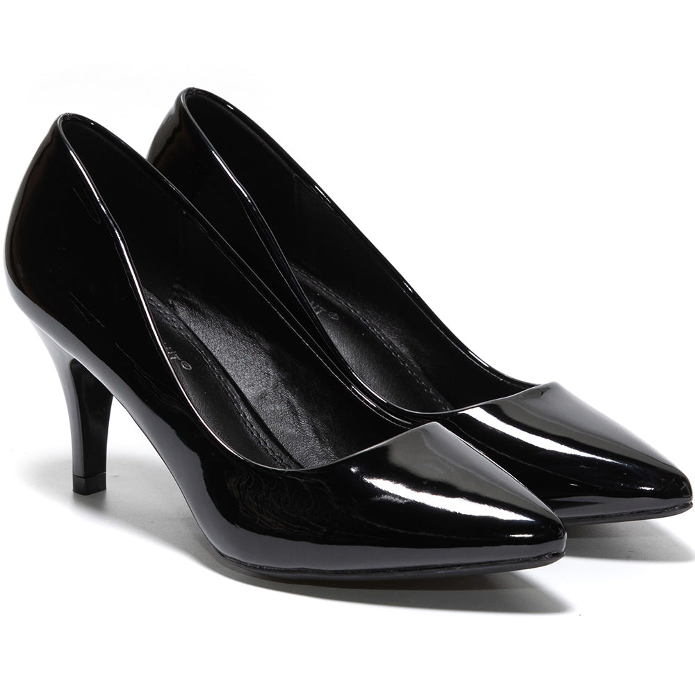 Marietta magassarkú cipő, Fekete 2