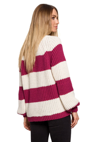 Meira női pulóver, Fehér/Rózsaszín 4
