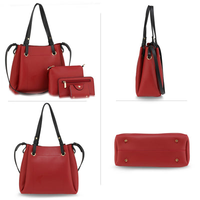 Rianna női táska szett, Piros/Fekete 4