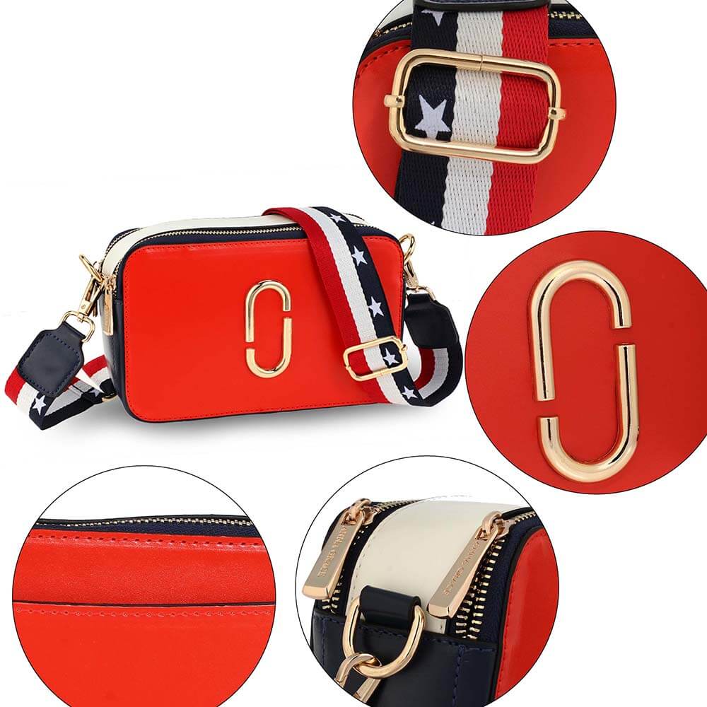 Rochell női táska, Piros/Fehér 3