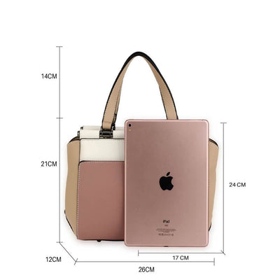 Antoinette női táska, Rózsaszín/Fehér/Bézs 5