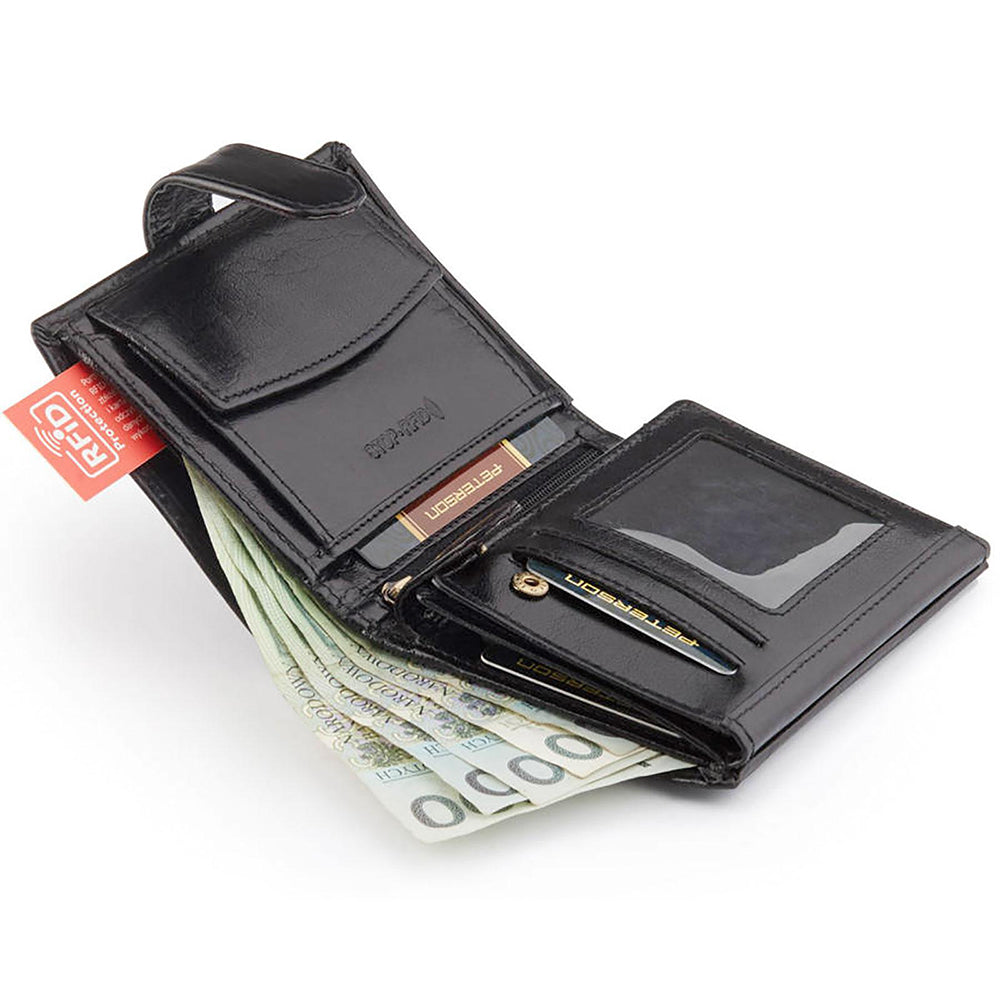 GPB771 valódi bőr férfi pénztárca, Fekete - RFID védelemmel 4